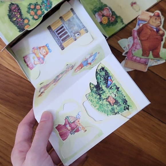 The Fairytale Village Pop-up playset vintage 1998 4 books paper dolls 3D houses - Picture 17 of 17
